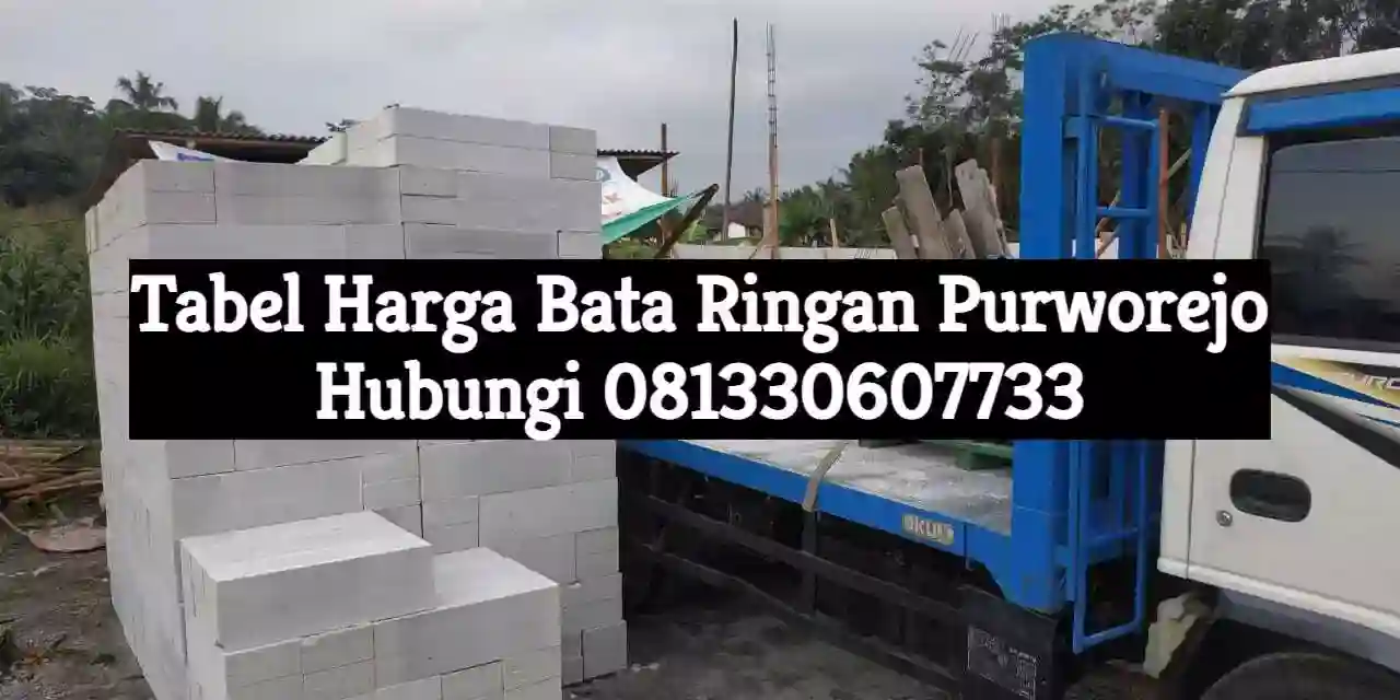 tabel harga bata ringan purworejo