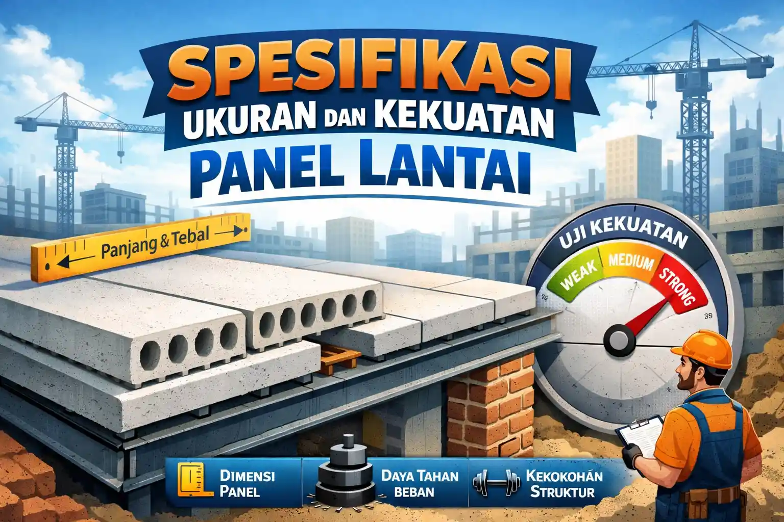 Spesifikasi Ukuran dan Kekuatan Panel Lantai