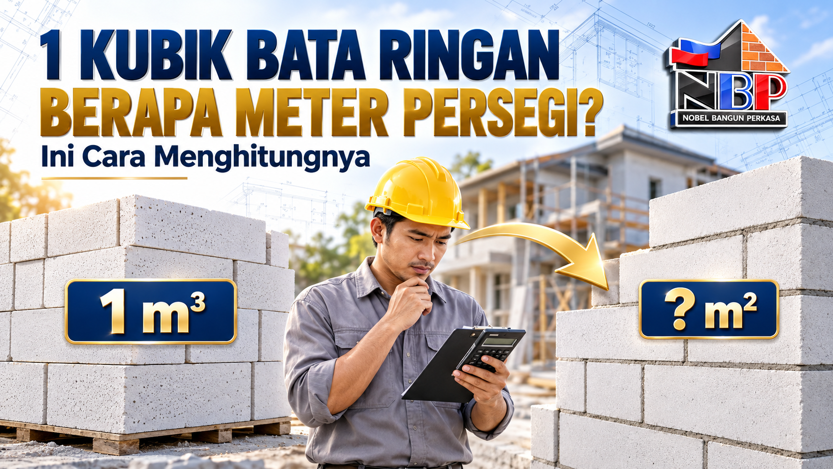 1 Kubik Bata Ringan Berapa Meter Persegi? Ini Cara Menghitungnya