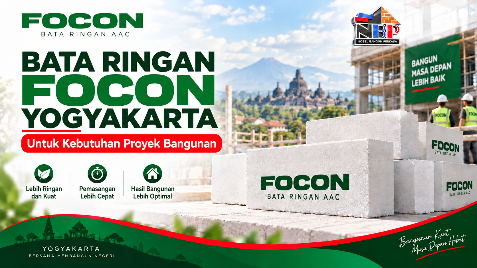 Bata Ringan Focon Jogja untuk Dinding Rumah dan Bangunan Usaha